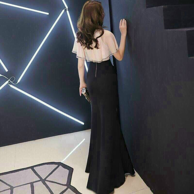 Đầm Dạ Hội cổ V Phối Hạt - HN974